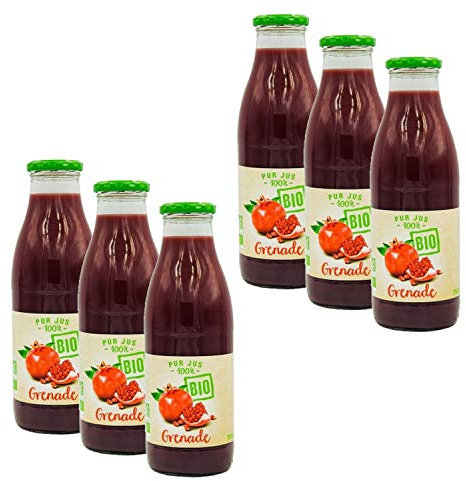 Lot 6x Pur Jus de Grenade BIO - bouteille 75cl