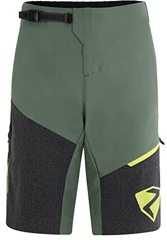 Ziener Herren Niban X-Shape Fahrrad Shorts Rad Hose mit Innenhose Mountainbike Outdoor Freizeit atmungsaktiv schnelltrocknen, Pine Tree, 50 EU