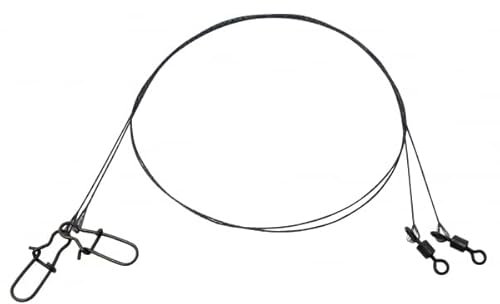 Fishing Tackle Max FTM Wolfram Vorfach Stahlvorfach mit Schlaufe und Snap 30cm 7kg 9001000 Stahlvorfach Spinnangeln Hechtangeln Barschangeln Zanderangeln