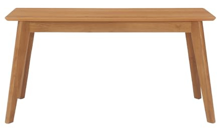 Hallowood Furniture Aston Rubberwood Dining Bench in Light Oak Finish,