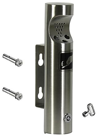 NIDONE wandaschenbecher für draußen Wandmontierte Aschenbecher Außenstahl aus Edelstahl außerhalb der Wand Aschenbecher Wasserdicht leicht zu reinigen öffentliche Aschenbecher 11.22X2,44 Zoll..,