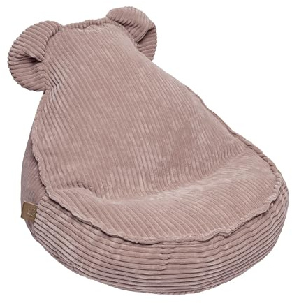 MEOWBABY Puff Oso para Niños, Beanbag, Estética Pana, Polvo Rosa