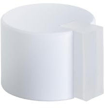 EVI Herrajes | Tope para Puerta Blanco Adhesivo | Ø24x20mm | Acero Inoxidable con Goma Protectora | Para Interior y Exterior |Protector de Puerta | Mod. I-04019324BBL