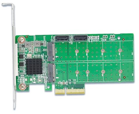 Tarjeta controladora RAID SATA PCIe x4, Dual M.2 y SATA 6Gb/s, Marvell 88SE9230, RAID 0/1 Support
