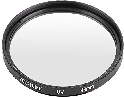ZAICOLER Kameralinsfilter, Optical Glass Aluminium UV Filter Easy Installation för DSLR -kameror (49 mm)