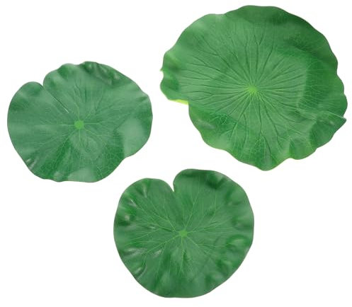 HOMSFOU Set de 3 Manteles Individuales en Forma de Hoja, Manteles de Plástico con Diseño de Hojas Verdes Artificiales para Decoración de Mesas de Restaurante, 17in+20in+28in