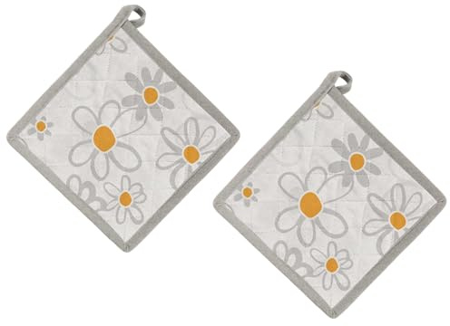 Set 2 Presine da Cucina in Cotone 20x20cm – Presine Cucina e Forno Lavabili e Morbide, Presina Ideale per Pentole e Teglie