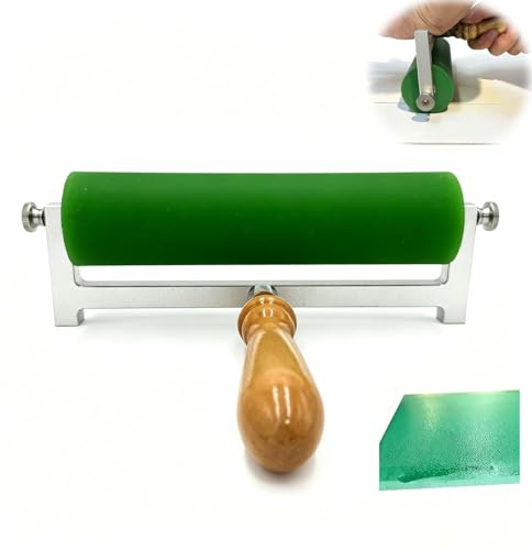 Uppgraderad Tryckvals, Brayer För Bläckstämpling Och Hantverksverktyg, 4 Storlekar Av Gummihandvalsar Med Trähandtag, Perfekt För Decoupage, Blocktryck Eller Screentryckssats