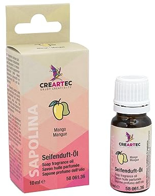 Artidee CREARTEC Naturlig tvåldoftolja – doftnot: Mango – tvålarom för tillverkning av individuellt doftande tvålar, badbollar, UVM. - Vegan – 10 ml – tillverkad i Tyskland