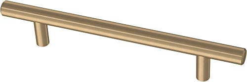 Franklin Brass Solid Bar (10-Pack) Cabinet Handles 5-1/16 Hole to Hole Champagne Bronze Kitchen Cabinet Pulls Drawer Handles Cabinet Hardware Dresser Gold Drawer Pulls P01026Z-CZ-B