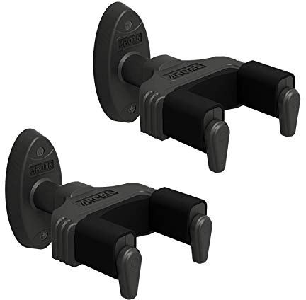 MEELAND Guitar Wall Mounts 2 Set,Aroma Guitar stand/Guitar Hook Holder with Auto Lock Design, Fits All Size Acoustic Guitar/Electronic Guitar/Bass （2 PACK）