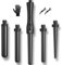 Hair Curling Wand Iron Tongs 5 in 1 Hair Curler for Long Hair 10mm-32mm with 2 Crocodile Clips 1 Anti-Scald Silicone Gloves, PTC Ceramic LCD 180°C & 210°C