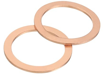 QUARKZMAN M27 Rondelle Piatte, 8pz Rondella Piana ad Anello in Rame 35mm OD Ring Guarnizione Tenuta in Metallo per Viti Bulloni Dadi