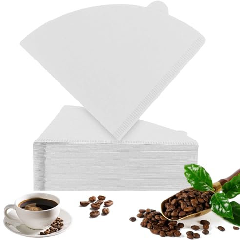 200 Piezas Filtro de Café de Papel Cónico, Papel de Filtro de Café Tamaño 2, Filtros para Cafe Natural para Filtros Manuales, Cafeteras y Vasos Filtrantes