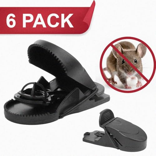 Roshield 6 X Mouse Traps for indoors– ONLY for little & nimble Mouse, Designed for Cupboards, Kitchens & Tight Spaces Efficient Trap for Child & Pet Safety, Indoor Rodent Control, Easy to use