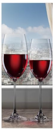3D Door Mural Stickers Modern Art Door Decals Poster Peel and Stick Removable Vinyl Self-Adhesive Door Wallpaper Wraps for Living Room Bedroom Decor 33.9x84.6 Inchs Wine Glass