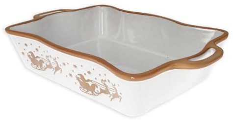BRANDANI collezione Pandizenzero Pirofila Slitta in ceramica stoneware 39,5 x 25 x h 8 cm