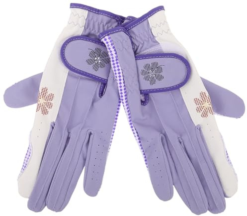 MOTHNUR Guanti da Golf da Donna Antiscivolo Traspiranti in Taglia 20, Protezione per Entrambe le Mani, Comfort Flessibile per Sport All’aperto