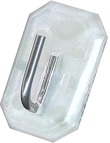 FACKELMANN Gardinenhaken selbstklebend 4 Stück in transparent, Plastik, 12 x 6 x 1.6 cm, 4-Einheiten