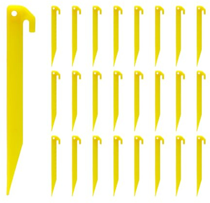 GDLPZM 24pcs 9 inches Plastic Tent Pegs Durable Spike Hook Awning Camping Caravan Pegs Accessory,Plastic Tent Stakes Suitable for Outdoor Lawn, Beach,Garden Decoration and Fixation