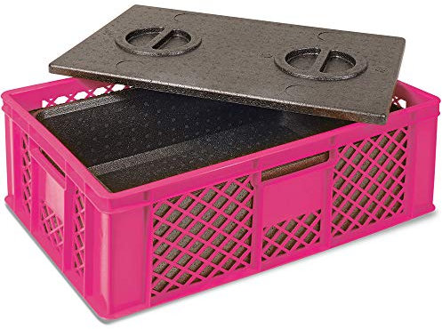 BRB Stapelkorb mit EPP-Isolierbox, LxBxH 600x400x240 mm, pink