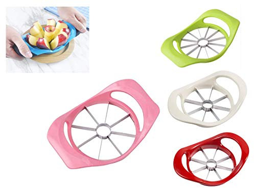 SKYTE® Apple Slicer, Apple Cutter Made of Stainless Steel with Plastic Handles, Apple Corer Random Colour