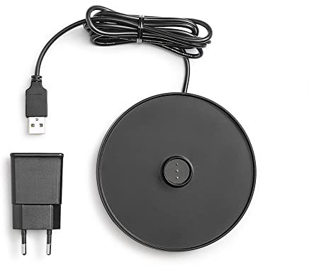 Zafferano Base di ricarica a contatto magnetica wireless per lampada portatile dimmerabile led Olivia Pro/Mini, max 1A, Nero