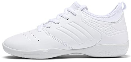 Lätt Vit Mjuk Spår Och Fält Dans Skor Kvinnors Bekväma Gym Aerobics Sneakers Flickor Damer Träning Cheerleading Skor(40, White)