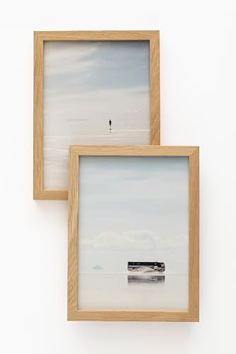 Cadre Photo en Bois Naturel (Pack 2-13 x 18 cm)