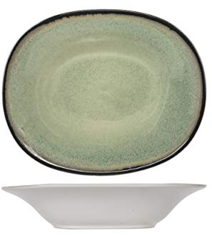 Cosy & Trendy Piatto fondo ovale Fez Green-17,5 x 21,5 m, confezione da 6