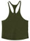 ZUEVI Herren Stringer Tank Tops Muscule Cut Bodybuilding Gym Weste Y-Back Fitness T-Shirts, Grün (Army Green), XX-Large