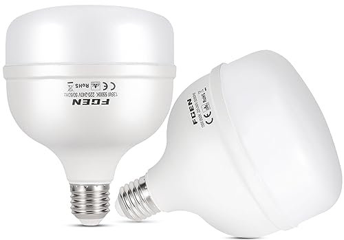 FGen 2X135W Luz fotográfica 5500K Luz fotográfica con Enchufe E27, luz de Estudio Ahorro de energía 10000 Horas de iluminación de por Vida para fotografía de Productos Softbox, Luces Photo Studio T40