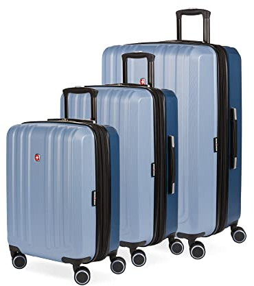 SwissGear Duet Expandable Luggage, Hard Shell Medium Luggage with Spinner Wheels
