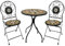 Wohnando 3tlg. Bistroset Balkonset Gartenmöbel klappbar mit Mosaik Bistrotisch mit 2 Stühlen, Metall, Balkon-Set Terrasse, Balkon, Casper