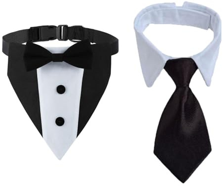 YSJCHEBS 2 Uds Traje para Mascotas Collar Accesorios para Perros Ropa De Boda para Perros Suministros para Mascotas Ropa para Mascotas Bufanda Triangular
