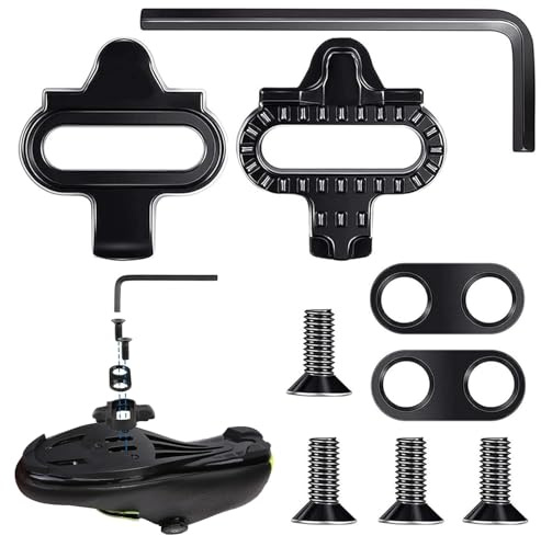 Pedales de Bicicleta SPD,2 PCS SPD Tacos para Zapatos para Bicicletas,Abrazaderas de Pedal de Alto Rendimiento para Bicicletas de Montaña,Accesorios para Bicicleta de Montaña y Ciclismo en Interiores