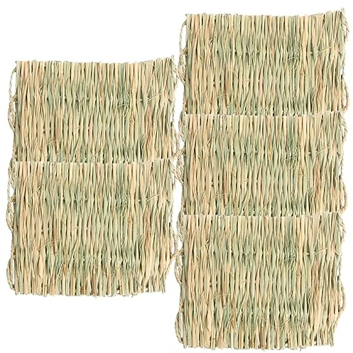 Toddmomy 5 Piezas Alfombra de para Conejos y Pequeños Roedores de Cama y Cálida para Jaulas Colchón Natural para Hámster Cobaya y Chinchilla Resistente para Morder y Explorar