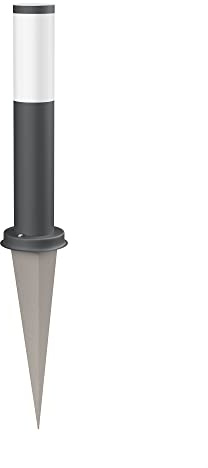 ledscom.de Paletto luminoso PORU con picchetto di terra per uso esterno, IP44, 39cm, antracite, incl. lampada E27 471lm, bianco extra caldo