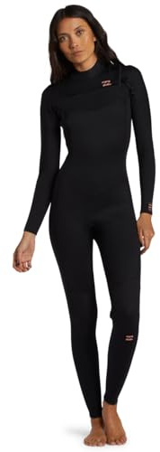 Billabong Traje de Neopreno para Mujer Foil de 4/3 mm con Cremallera en el Pecho - Negro - Colección: Colección Foil