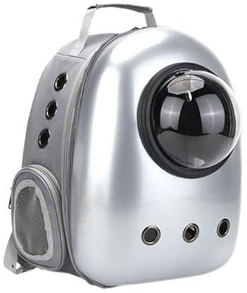 acfeco Katzen Rucksack Raumkapsel, Katzenrucksack bis 7.5 kg, Katzen Transport Rucksack, Hunderucksack bis 4kg mit Transparentem Atmungsaktive Wärme Proof für Klein Haustier Hunde