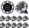 vighep Solar Lights Outdoor Garden, 12 Pack Super Bright Led Solar Ground Lights, IP65 Waterproof Disk Light, Flat Pathway Lighting for Garden Lawn Patio Deck Walkway Landscape-Cold White