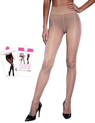sunshinelady Collant Femme Brillant Huileux Ultra Fin 8D Collant Été XS-5XL | Legging Moulant Transparent Hot Sexy,Collants de Danse Grande Taille,Tights Taille Haute,Bas Invisible Pantyhose