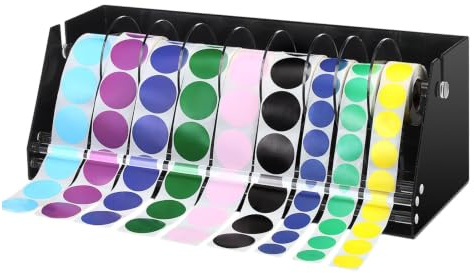 de rouleau d ' autocollants pour espace de travail, d ' organisateur d ' étiquettes en acrylique pour les bureaux à domicile, rangement par traction pendant le tri des loisirs