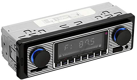 Car Stereo for Bluetooth, Retro Car FM Radio Smart Player, Electronic Auto FM Radio Receiver, Hands-Free Calling, Support MP3/WMA/WAV/AUX
