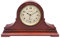 vmarketingsite Kaminuhr, batteriebetrieben, leise Holz-Tischuhr mit Westminster-Glockenspiel, massives Holzregal, dekorative Kaminuhr, 22,9 x 40,6 x 7,6 cm (kastanienbraune, arabische Ziffern)