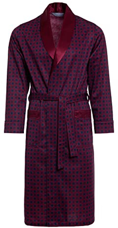 Revise RE-502 Vestaglia da uomo - A scacchi - Bordeaux 31 – Taglia XXL