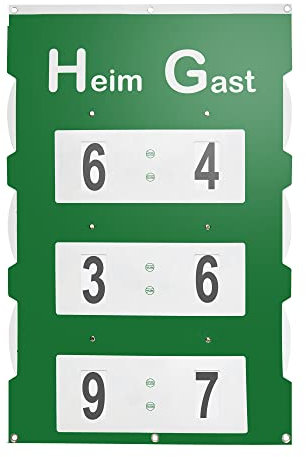 achilles Tennis Spielstand Anzeigetafel L, Spielstandanzeige, professionelle Tennistafel, Indoor-Outdoor, 60x90cm, 1 Stück