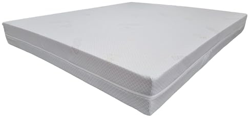 DoMaRi - Materasso Singolo, 90x190cm, in WATERFOAM, Altezza 18 cm Reali,Rivestimento in Aloe Vera sfoderabile Antibatterico, Ortopedico, Alleviamento Punti di Pressione (90 x 190)