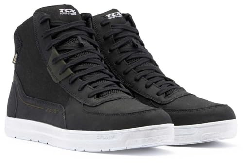 TCX - MOOD 2 GORE-TEX, Bottes de Moto Imperméables, Homme, Noir/Blanc/Vert, 43