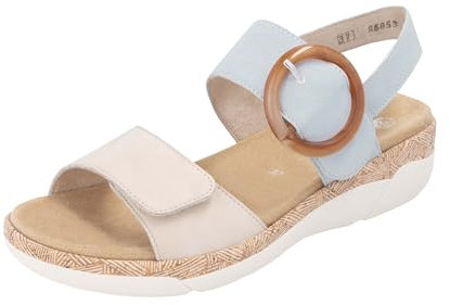 Remonte Damen R6853 Riemchensandalen, Blau, 40 EU